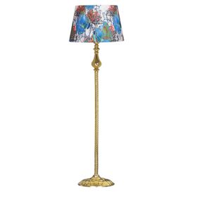 Vinner VNRMADGKLMB097 Madelyn Flowers Desenli Gold Kaplama Burgulu Metal Lambader
