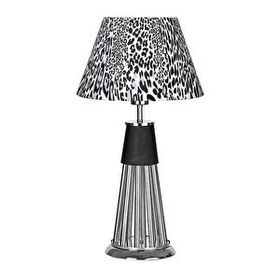 Vinner VNRORLEANSKROMLMD006 Orleans Krom Kaplama Metal Çubuklu Özel Tasarım Leopar Desenli Metal Abajur