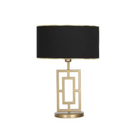 Vinner VNRPUGLIAEMGA01031 Puglia Eskitme Mat Gold Metal Gold Siyah Abajur