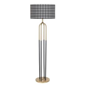 Vinner VNRTWINS01050 Twins Statik Siyah Eskitme Mat Gold Detaylı Gold Mataro Metal Lambader