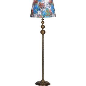 Vinner VNRVGAEKLMB037 Vega Eskitme Üçlü Küre Tek Ayaklı Metal Flowers Desenli Lambader