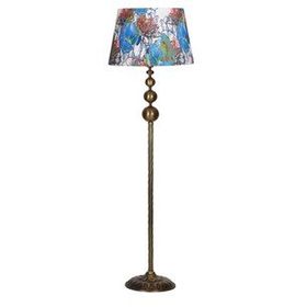 Vinner VNRVGAEKLMB037 Vega Eskitme Üçlü Küre Tek Ayaklı Metal Flowers Desenli Lambader