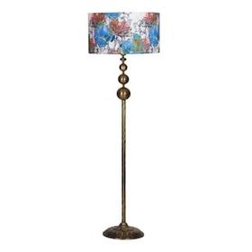 Vinner VNRVGAEKLMB037 Vega Eskitme Üçlü Küre Tek Ayaklı Metal Flowers Desenli Lambader