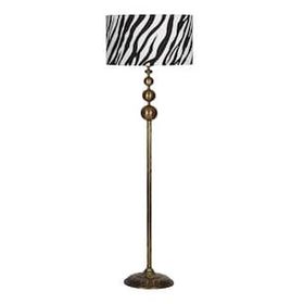 Vinner VNRVGAEKLMB043 Vega Eskitme Üçlü Küre Tek Ayaklı Metal Zebra Desenli Lambader