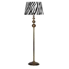 Vinner VNRVGAEKLMB043 Vega Eskitme Üçlü Küre Tek Ayaklı Metal Zebra Desenli Lambader