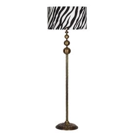 Vinner VNRVGAEKLMB043 Vega Eskitme Üçlü Küre Tek Ayaklı Metal Zebra Desenli Lambader