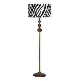 Vinner VNRVGAEKLMB043 Vega Eskitme Üçlü Küre Tek Ayaklı Metal Zebra Desenli Lambader