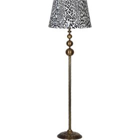 Vinner VNRVGAEKLMB075 Vega Eskitme Üçlü Küre Tek Ayaklı Metal Leopar Desenli Lambader
