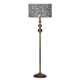 Vinner VNRVGAEKLMB075 Vega Eskitme Üçlü Küre Tek Ayaklı Metal Leopar Desenli Lambader