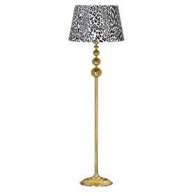 Vinner VNRVGAGKLMB023 Vega Gold Üçlü Küre Tek Ayaklı Metal Leopar Desenli Lambader