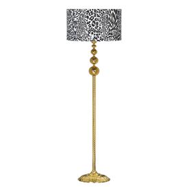Vinner VNRVGAGKLMB023 Vega Gold Üçlü Küre Tek Ayaklı Metal Leopar Desenli Lambader