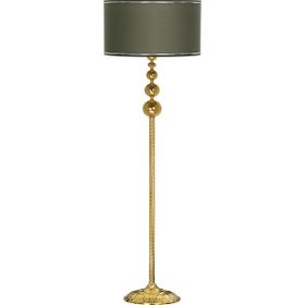 Vinner VNRVGAGKLMB025 Vega Gold Üçlü Küre Tek Ayaklı Metal Krom Şeritli Haki Lambader