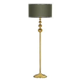 Vinner VNRVGAGKLMB025 Vega Gold Üçlü Küre Tek Ayaklı Metal Krom Şeritli Haki Lambader