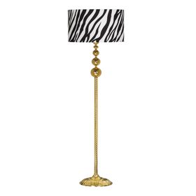 Vinner VNRVGAGKLMB032 Vega Gold Üçlü Küre Tek Ayaklı Metal Zebra Desenli Lambader