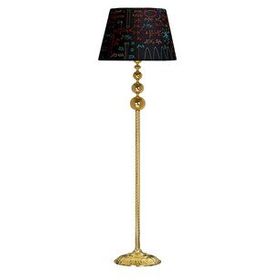 Vinner VNRVGAGKLMB072 Vega Gold Üçlü Küre Tek Ayaklı Metal Kimya Desenli Lambader
