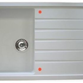 Vinox 50x86 VX004 Beyaz Tek Göz Granit Eviye