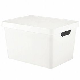 Vinto 17 lt Ekru Kapaklı Kutu