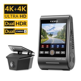 Viofo A229 Ultra 4K+4K Sony Starvis 2 Sensörlü Dual HDR Wi-Fi 6 GPS'li 2 Kameralı Ön ve Arka Dış Su Geçirmez Araç Kamerası