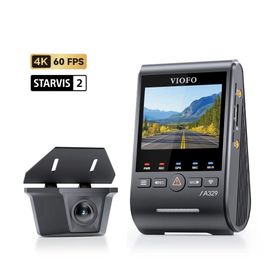 Viofo A329SW 4K 60 FPS 2K Sony STARVIS 2 Sensör 2 Kameralı Ön ve Dış Arka Su Geçirmez GPS'li Araç Kamerası
