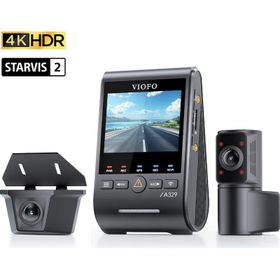 Viofo A329SW 4K+2K+2K Sony Starvis 2 Sensör 3 Kameralı Ön İç Arka Dış Su Geçirmez GPS'li Araç Kamerası