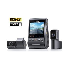 Viofo A329T 4K+2K+2K Wi-Fi 6 HDR Sony STARVIS 2 Sensör 3 Kameralı Ön Telefoto Arka GPS'li SSD Destekli Araç Kamerası