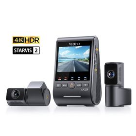 Viofo A329T 4K+2K+2K Wi-Fi 6 HDR Sony STARVIS 2 Sensör 3 Kameralı Ön Telefoto Arka GPS'li SSD Destekli Araç Kamerası
