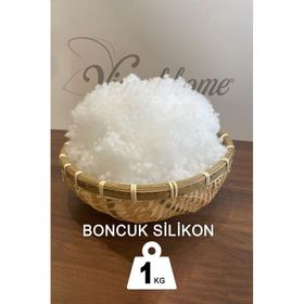 Vionel Home 1. Kalite Boncuk Silikon Elyaf 1 kg Beyaz Yastık Oyuncak Dolgusu