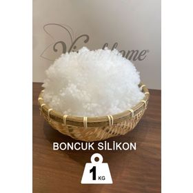 Vionel Home 1. Kalite Boncuk Silikon Elyaf 1 kg Beyaz Yastık Oyuncak Dolgusu