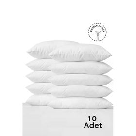 Vionel Home 10'lu Pamuklu 50x70 Beyaz İç Astar Fermuarlı Yastık Kılıfı