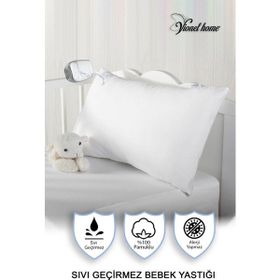 Vionel Home Antialerjik Pamuklu Boncuk Silikon 250 gr 35x45 Beyaz Sıvı Geçirmez Bebek Yastığı