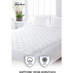 Vionel Home Fitted Full Kenar Elyaf Dolgulu Tek ve Çift Kişilik 120x200 cm Beyaz Pamuk Kapitone Yatak Koruyucu