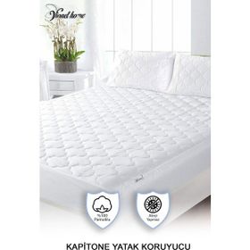 Vionel Home Fitted Full Kenar Elyaf Dolgulu Tek ve Çift Kişilik 200x200 cm Beyaz Pamuk Kapitone Yatak Koruyucu