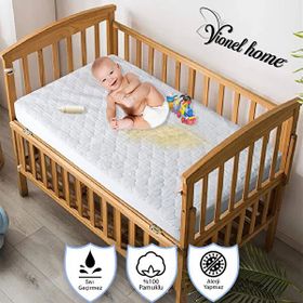 Vionel Home Pamuk Kapitone Full Kenar Fitted Bebek ve Çocuk Yatak Koruyucu