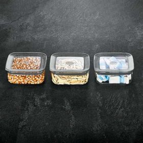 Vip Ahmet 250 ml 3'lü Sude Kare Saklama Kabı