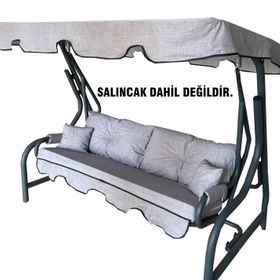 Vip Home Concept 3 Kişilik Lüks Vip Gri Salıncak Minderi