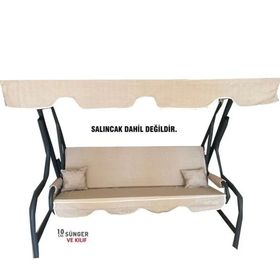 Vip Home Concept 3 Kişilik Süngerli Krem Salıncak Minderi