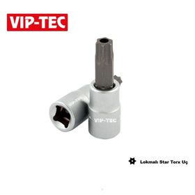 VIP-TEC 1/2 T20 mm Delikli Kısa Lokmalı Torx Uç