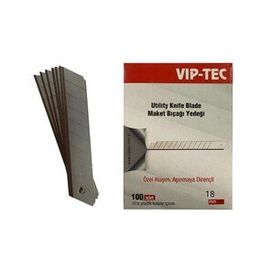 VIP-TEC VT875000 18 mm 10'lu Büyük Maket Bıçağı Yedeği