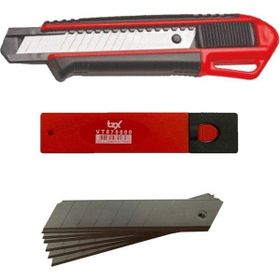 VIP-TEC VT875101 160x18 mm Profesyonel Plastik Maket Bıçağı+10 Adet Yedek Başlığı
