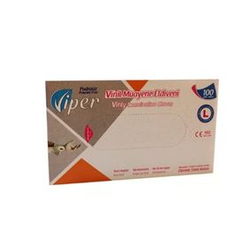 Viper Pudrasız L 100 Adet Vinil Şeffaf Muayene Eldiveni