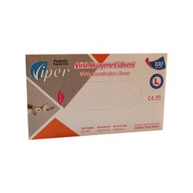 Viper Vinil Mavi L 100 Adet Muayene Eldiveni Pudrasız