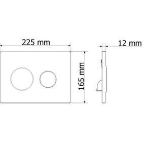 Visam Olimpos 80 x 120 cm İki Kademeli Mat Krom Gömme Rezervuar Kumanda Paneli