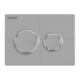 Visam Olimpos 80 x 120 cm İki Kademeli Mat Krom Gömme Rezervuar Kumanda Paneli