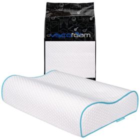 Viscofoam 60X40x14 12 cm Yüksek Çift Boyun Destekli Visco Ortopedik Yastık