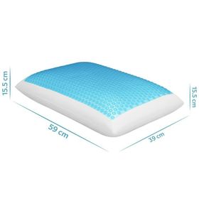 Viscofoam Bonni Terletmeyen Ortopedik Yastık Serinleten Visco Yastık Jelli 59x39x15.5 cm Yastık