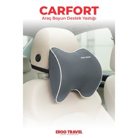 Viscofoam Gri Carfort Büyük Visco Ortopedik Araç Boyun Yastığı