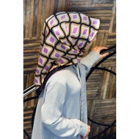Vissona 17637 Bordo Kadın Twill İpek Eşarp