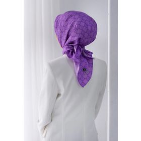 Vissona 51495-0022 Lila Dama Desen Tivil İpek Eşarp
