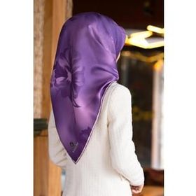 Vissona 6269 Lila Kadın Twill İpek Eşarp