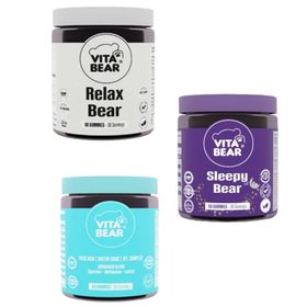 Vita Bear Sleepy Bear 60 + Relax Bear 60 + Strong Hair 60 Çiğnenebilir Tablet